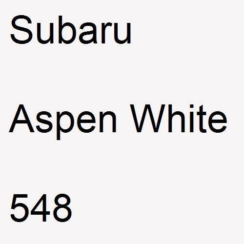 Subaru, Aspen White, 548.